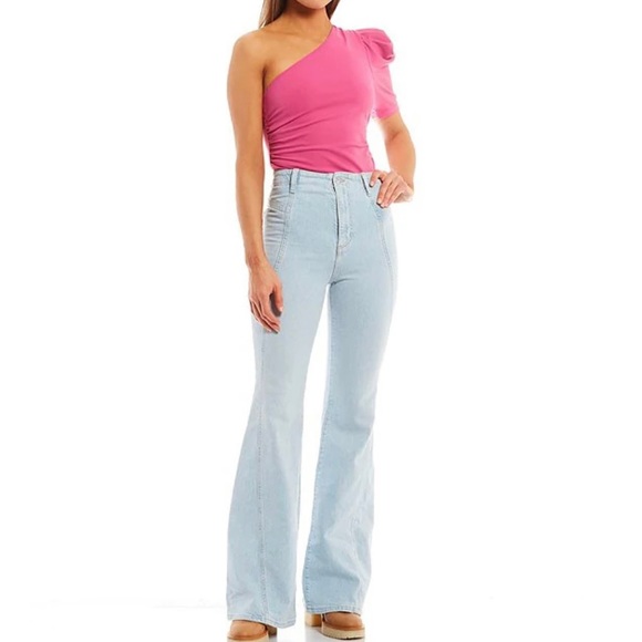 Free People Florence High Rise Flared Leg Stretch Denim Jeans, Womens Size 6 - Picture 12 of 14